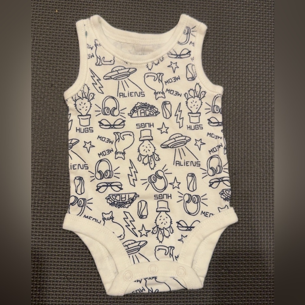 Alien Print Kids One Piece